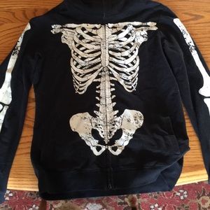 Skeleton zip up